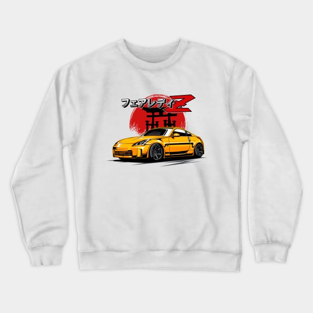 Fairlady 350z yellow Crewneck Sweatshirt by cturs